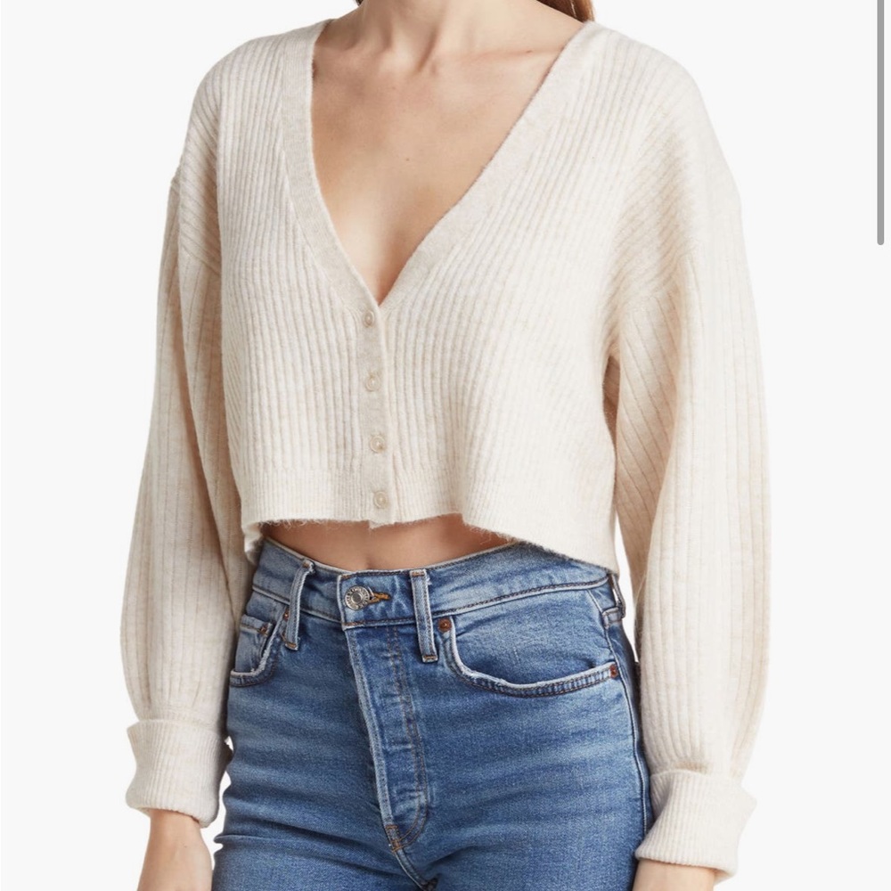 TOP SHOP Ribbed V Neck Sweater (Petite)